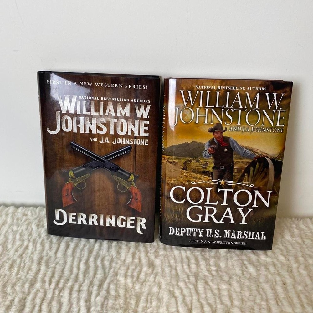 Western Series Books Derringer, Cotton Gray by Johnstone, HB Cowboy Novels VGC